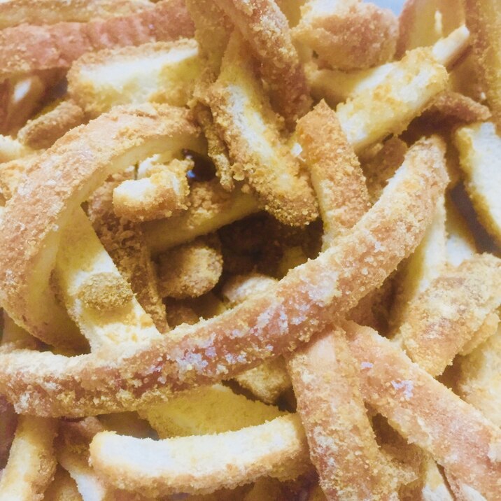 職場で大人気 パン耳ラスク きな粉バター レシピ 作り方 By Fuumi 楽天レシピ